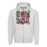 Dove Grey grow in grace Zipper Hoodie - AdoDesignShop