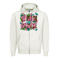 Oatmeal Heather grow in grace Zipper Hoodie - AdoDesignShop