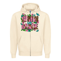 Sandshell grow in grace Zipper Hoodie - AdoDesignShop