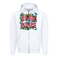 White grow in grace Zipper Hoodie - AdoDesignShop