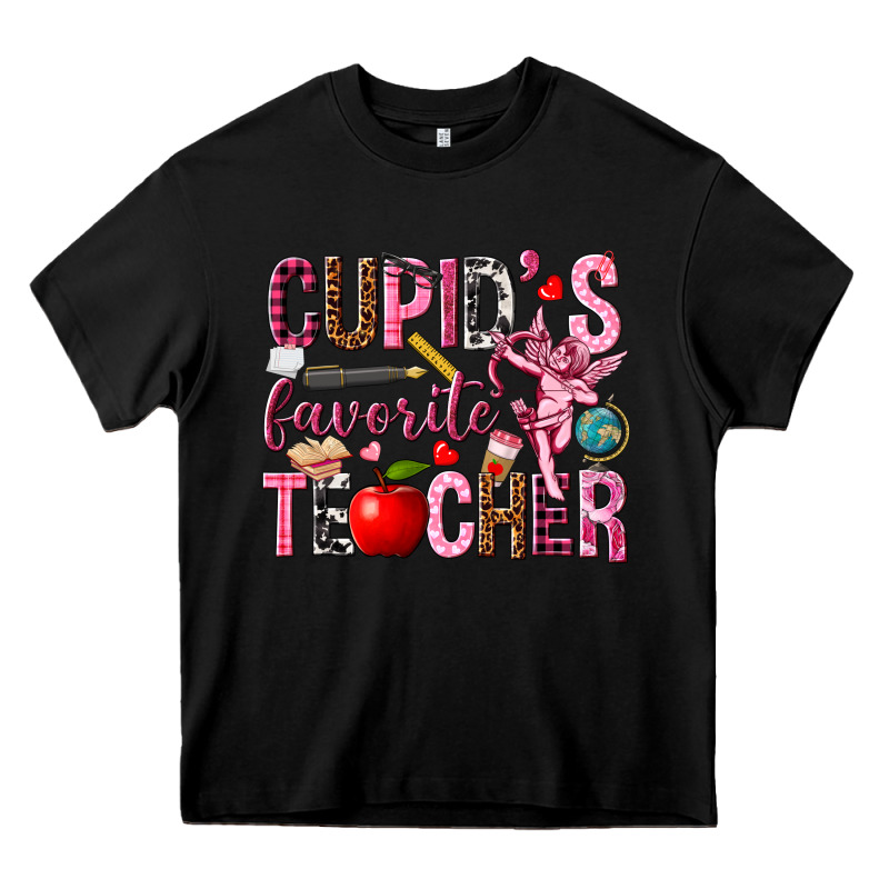 Cupid's Favorite Teacher Valentine's Day Heavy Core Tee by HowdyJamesFarm | Teevron