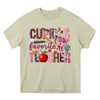 Mossy Cupid's Favorite Teacher Valentine's Day Heavy Core Tee - HowdyJamesFarm