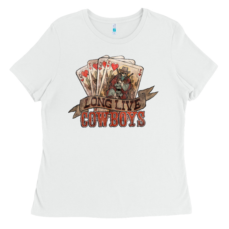 Long Live Cowboys Cards Ladies Tee by HowdyJamesFarm | Teevron