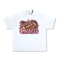 White Tackle cancer Football Urban Heavy Tee - FaDigitalArtStudio