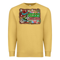 Antique Gold merry christmas western boots Premium Sweatshirt - AdoDesignShop