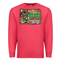 Cardinal merry christmas western boots Premium Sweatshirt - AdoDesignShop