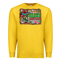 Lemon merry christmas western boots Premium Sweatshirt - AdoDesignShop