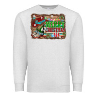 Oatmeal Heather merry christmas western boots Premium Sweatshirt - AdoDesignShop