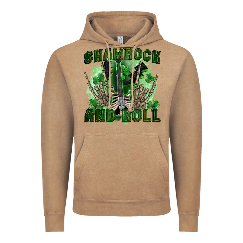 Shamrock And Roll Vintage Hoodie by FaDigitalArtStudio | Teevron