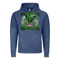 Vintage Denim shamrock and roll Vintage Hoodie - FaDigitalArtStudio