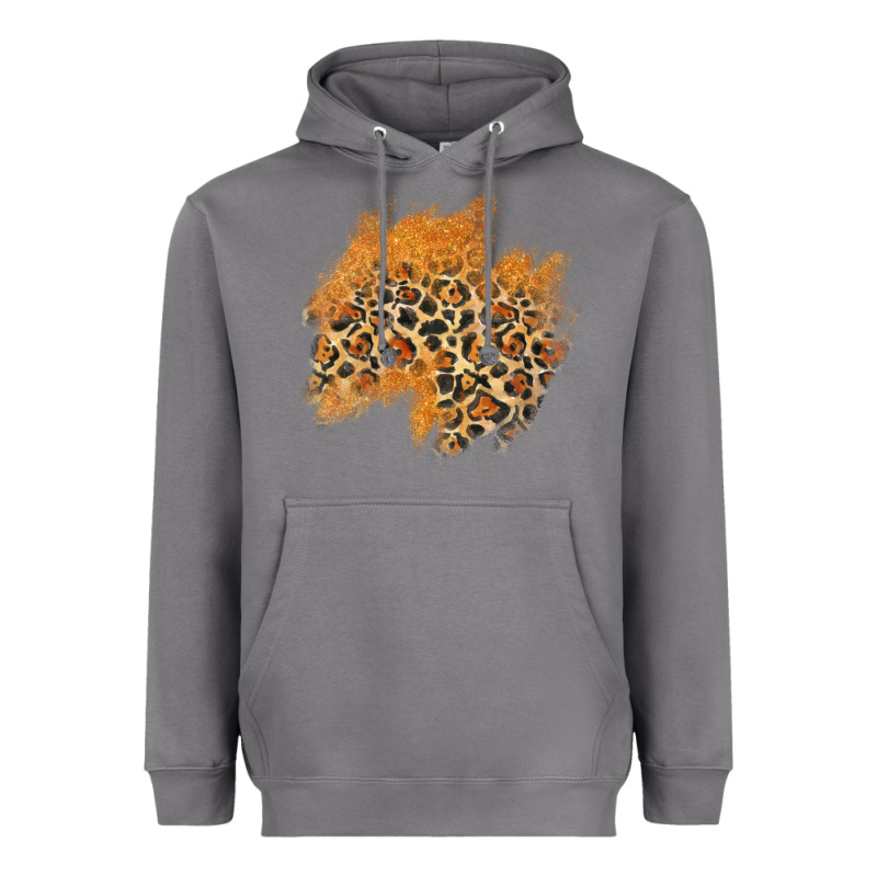 Leopard Glitter Patch Heavyweight Hoodie by AdoDesignShop | Teevron