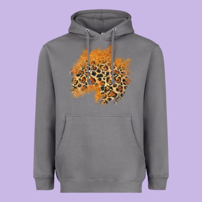 Leopard Glitter Patch Heavyweight Hoodie Designed By Adodesignshop