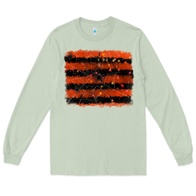 Halloween Spider Backround Long Sleeve Tee by RanaPortraitStore | Teevron