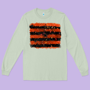 Halloween Spider Backround Long Sleeve Tee Designed By Ranaportraitstore