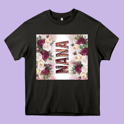 Mother's Day Nana Flowers Tumbler Tbs Heavy Core Tee Designed By Tumblerdesignbyshophia