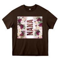 Chocolate Brown mother's day nana flowers tumbler tbs Heavy Core Tee - TumblerDesignByShophia