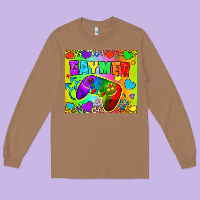 Lgbtq+ Gaymer With Hearts Tumbler Long Sleeve Tee Designed By Bundleandbundleshop