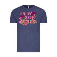 Vintage Denim Valentine's Day only good vibes Vintage Tee - FaDigitalArtStudio