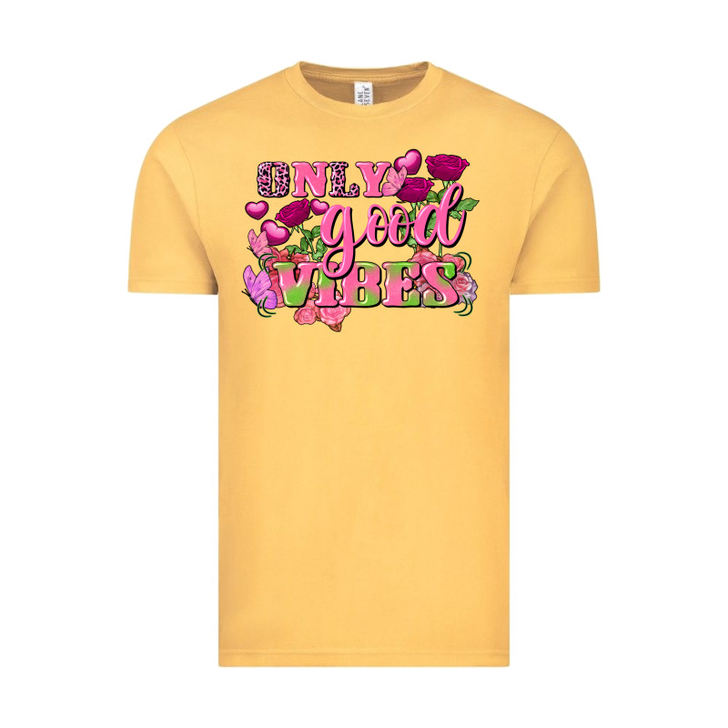 Valentine's Day Only Good Vibes Vintage Tee by FaDigitalArtStudio | Teevron