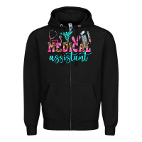 Black medical assistant Zipper Hoodie - AdoDesignShop