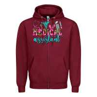 Burgundy medical assistant Zipper Hoodie - AdoDesignShop