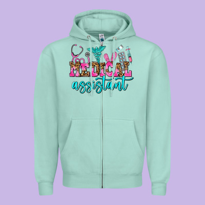 Medical Assistant Zipper Hoodie Designed By Adodesignshop
