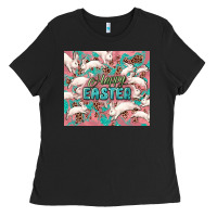 Black Easter Bunny  tumbler Easter Day Ladies Tee - HowdyJamesFarm