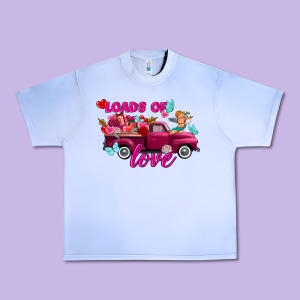 Loads Of Love Valentine's Day Truck Urban Heavy Tee Designed By Fadigitalartstudio