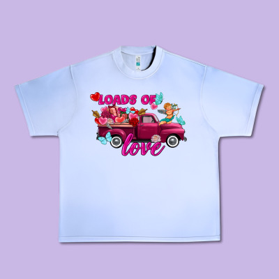 Loads Of Love Valentine's Day Truck Urban Heavy Tee Designed By Fadigitalartstudio