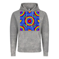 Cloud Rock Pride lgbtq hearts and peace symbol seamless patte Vintage Hoodie - BundleAndBundleShop