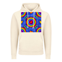 Vintage Artic Pride lgbtq hearts and peace symbol seamless patte Vintage Hoodie - BundleAndBundleShop