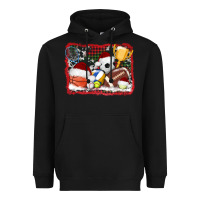 Black christmas sports background Heavyweight Hoodie - AdoDesignShop