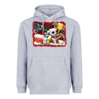 Heather Grey christmas sports background Heavyweight Hoodie - AdoDesignShop