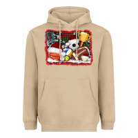 Mushroom christmas sports background Heavyweight Hoodie - AdoDesignShop