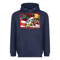 Navy christmas sports background Heavyweight Hoodie - AdoDesignShop