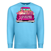 Ocean Blue truck in october we wear pink Premium Sweatshirt - AdoDesignShop