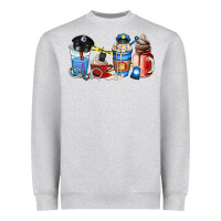 Heather Grey police coffee cup Heavyweight Sweatshirt - AdoDesignShop