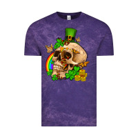 Cloud Purple St. Patrick's boho skull Vintage Tee - OliviaCreatesArt