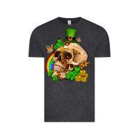 Vintage Black St. Patrick's boho skull Vintage Tee - OliviaCreatesArt