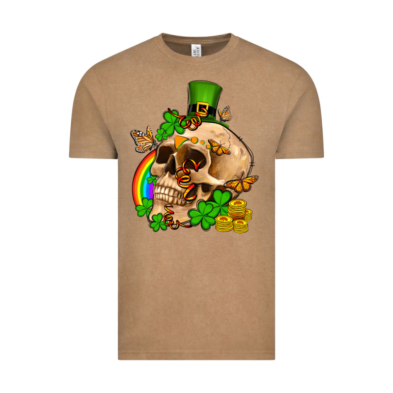 St. Patrick's Boho Skull Vintage Tee by OliviaCreatesArt | Teevron