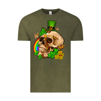 Vintage Olive St. Patrick's boho skull Vintage Tee - OliviaCreatesArt