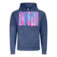 Vintage Denim Pink Easter Brushstrokes Vintage Hoodie - BundleAndBundleShop