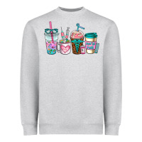 Heather Grey nurse fuel coffee cups Heavyweight Sweatshirt - AdoDesignShop