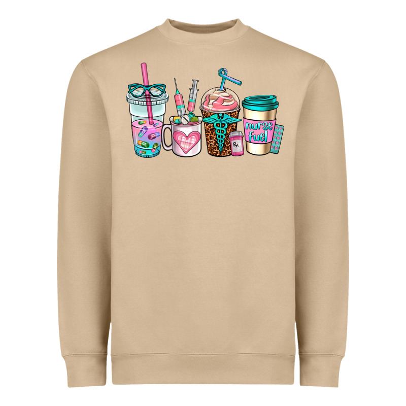 Nurse Fuel Coffee Cups Heavyweight Sweatshirt by AdoDesignShop | Teevron