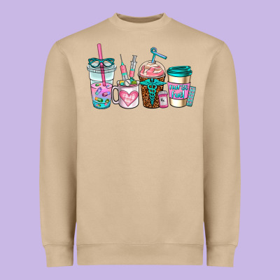Nurse Fuel Coffee Cups Heavyweight Sweatshirt Designed By Adodesignshop