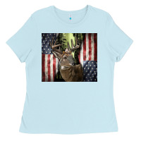 Usa Deer Hunting Woods Ladies Tee | Teevron