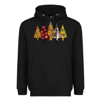 Black leopard christmas trees Heavyweight Hoodie - AdoDesignShop