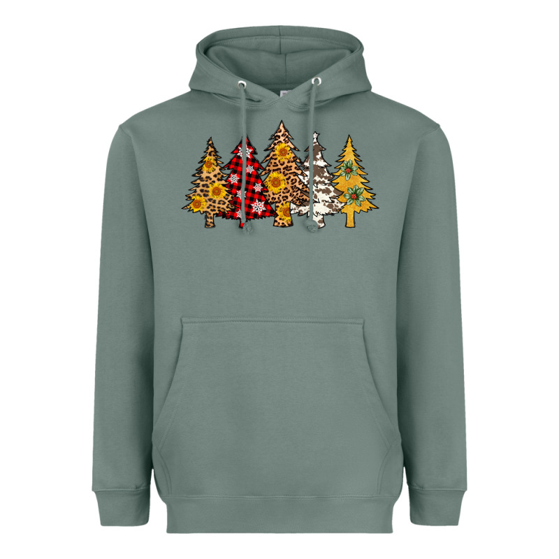 Leopard Christmas Trees Heavyweight Hoodie by AdoDesignShop | Teevron