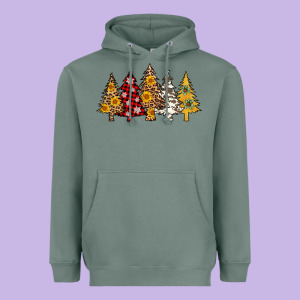 Leopard Christmas Trees Heavyweight Hoodie Designed By Adodesignshop