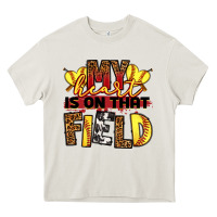 Softball My Heart Is On That Field Heavy Core Tee | Teevron